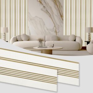 Plantex Louvers Panel for Wall/8 Feet Wall Panels/3D Charcoal Panel for Interior Walls Décor – Pack of 3 Covers – 24 Sq. Ft, Size-1 Feet x 8 Feet (YD-1202)