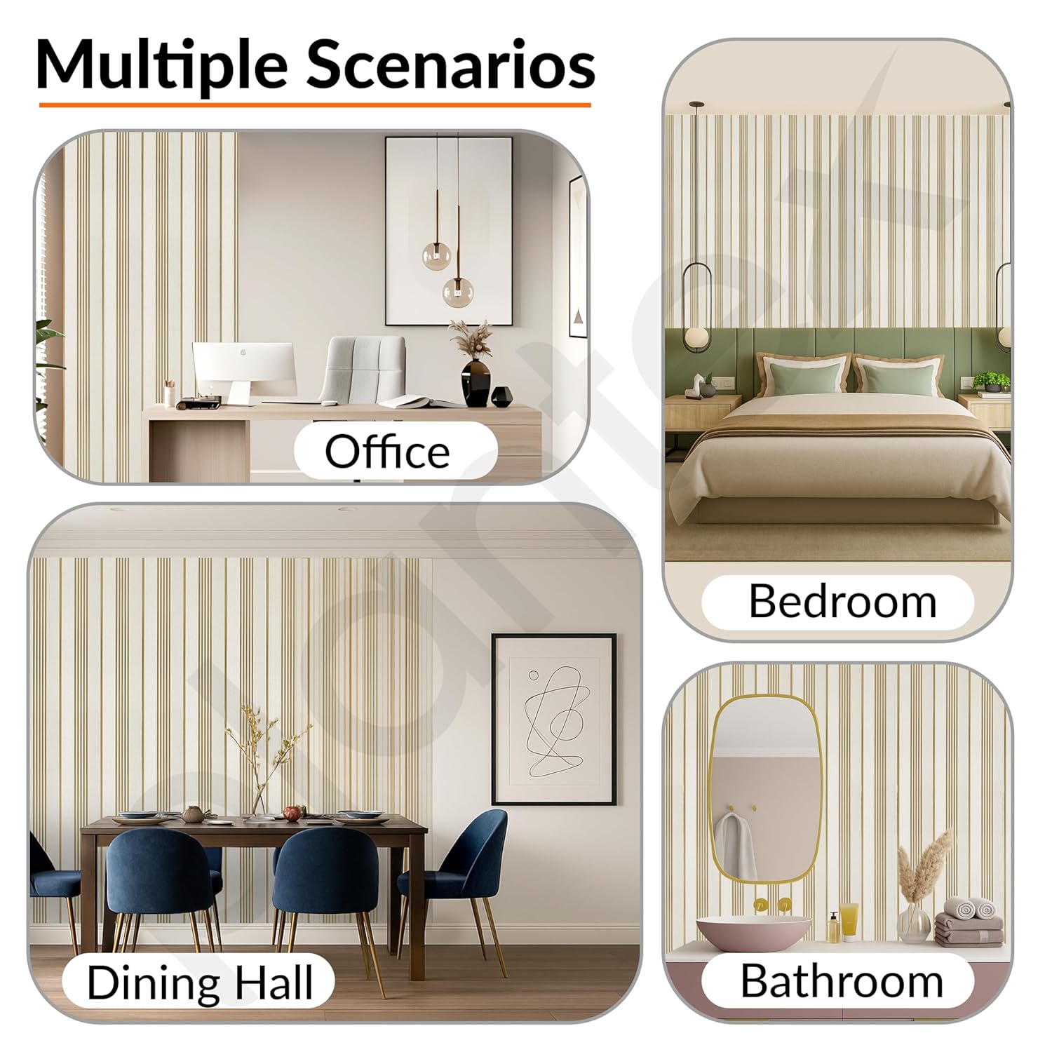 Plantex Louvers Panel for Wall/8 Feet Wall Panels/3D Charcoal Panel for Interior Walls Dรฉcor - Pack of 3 Covers - 24 Sq. Ft, Size-1 Feet x 8 Feet (YD-1202) - Image 3