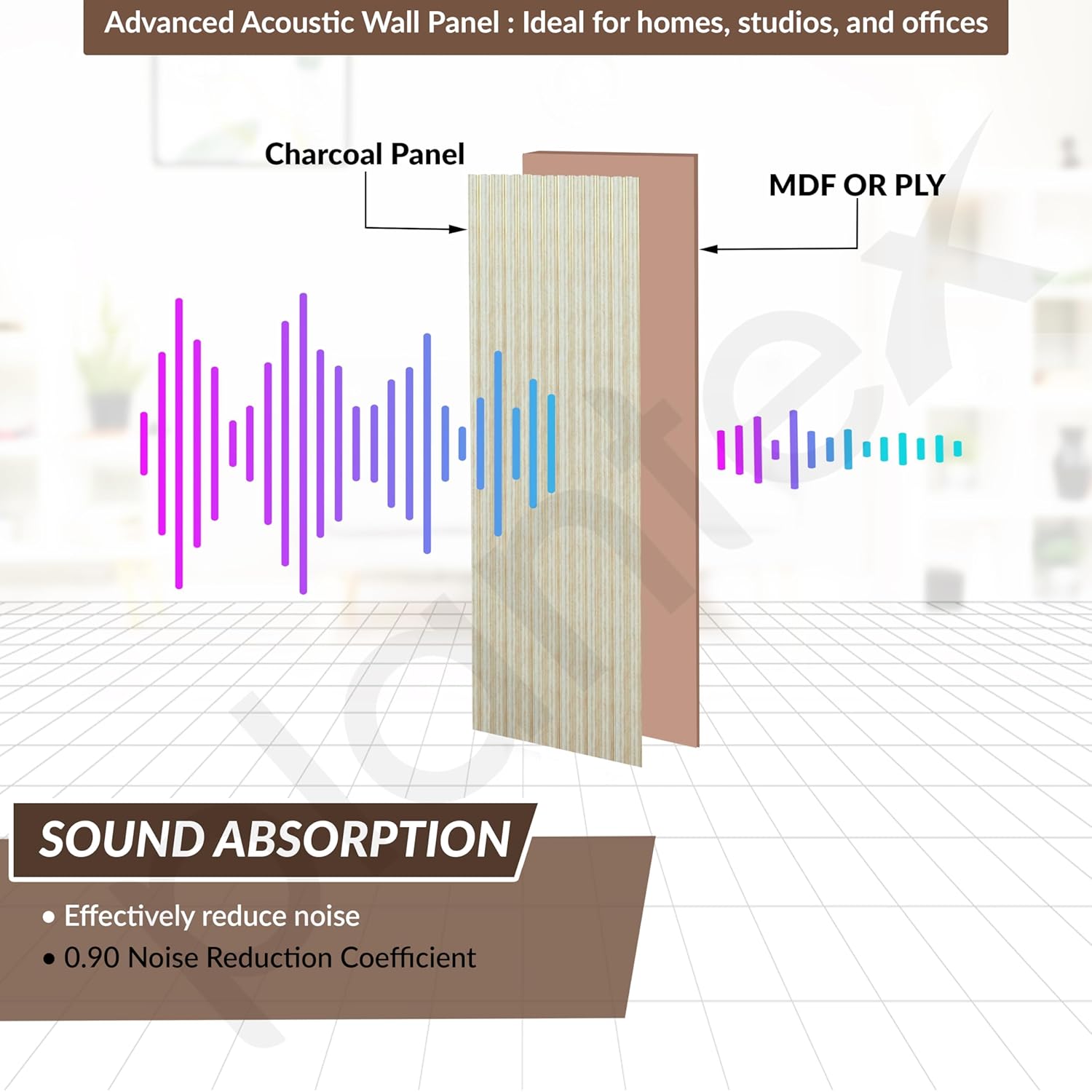 Plantex Louvers Panel for Wall/8 Feet Wall Panels/3D Charcoal Panel for Interior Walls Décor - Pack of 7 Covers - 22 Sq. Ft, Size-5 Inch x 8 Feet (Ivory Gold) - Image 6